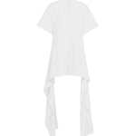 T-shirt asimmetrica in jersey di cotone AA9I0031J095D 000 ALAIA 