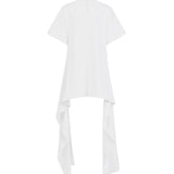 T-shirt asimmetrica in jersey di cotone AA9I0031J095D 000 ALAIA 
