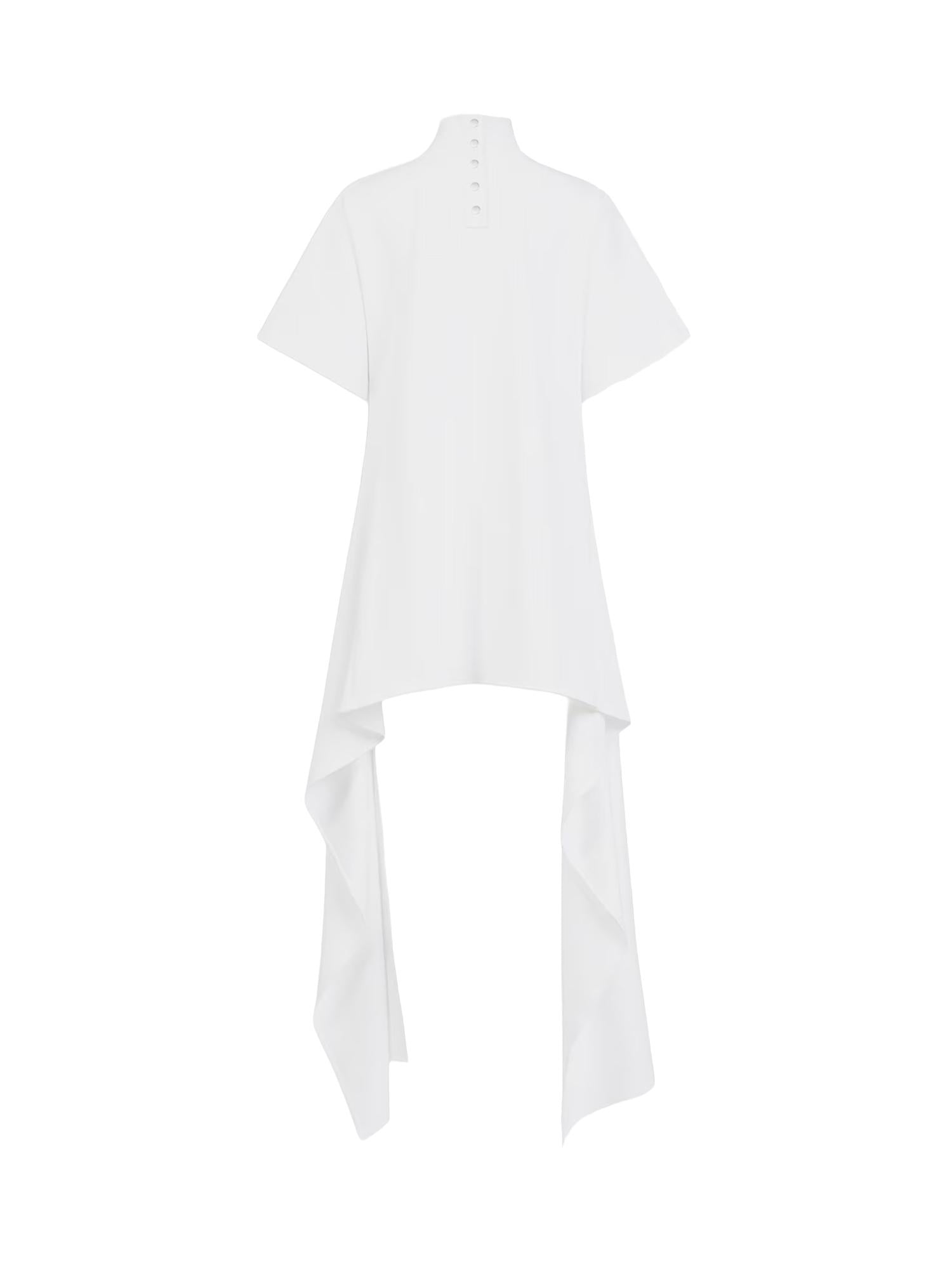 T-shirt asimmetrica in jersey di cotone AA9I0031J095D 000 ALAIA 