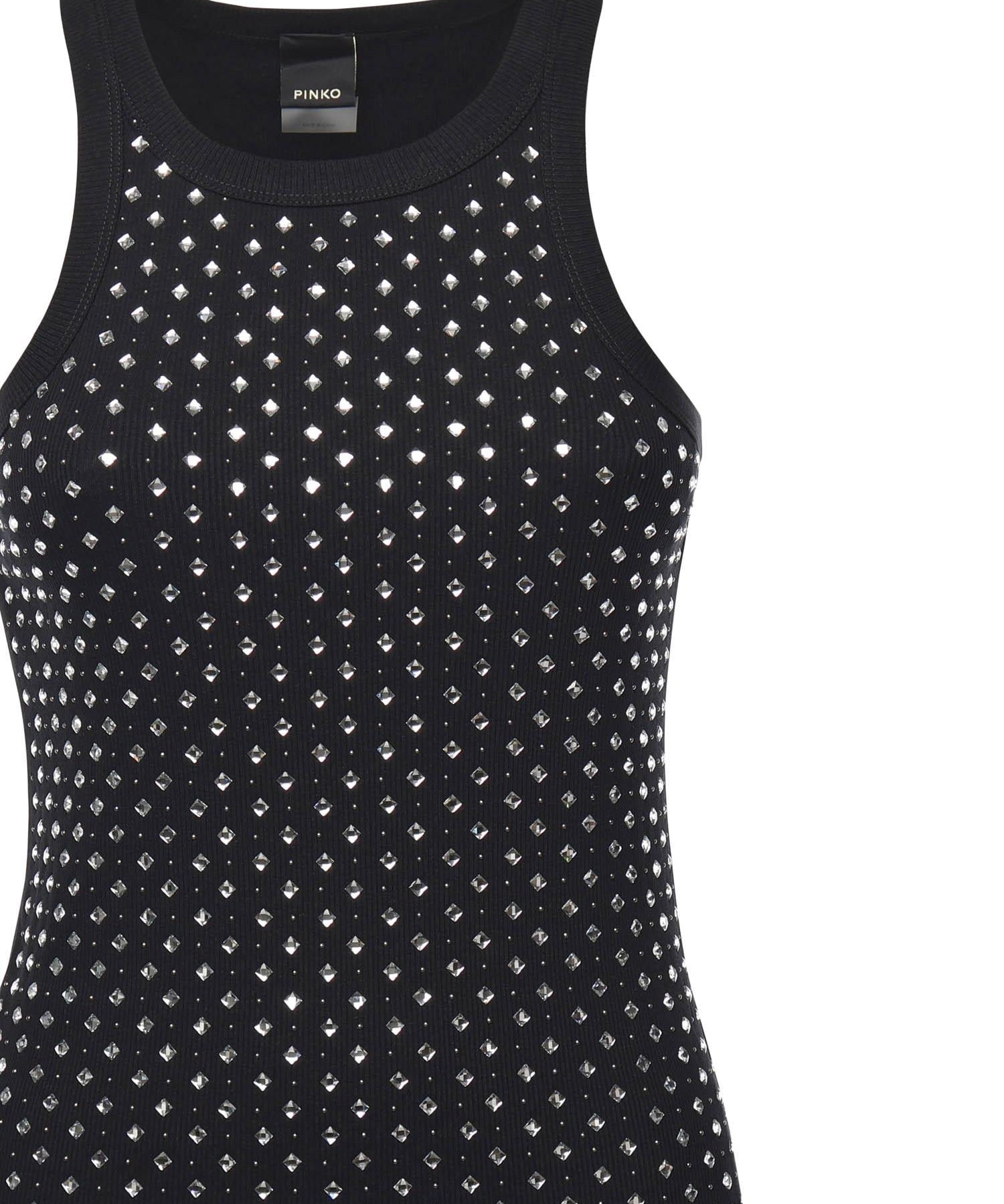 Canotta con strass e borchie<BR/> 105928 A2XYZ99 PINKO 
