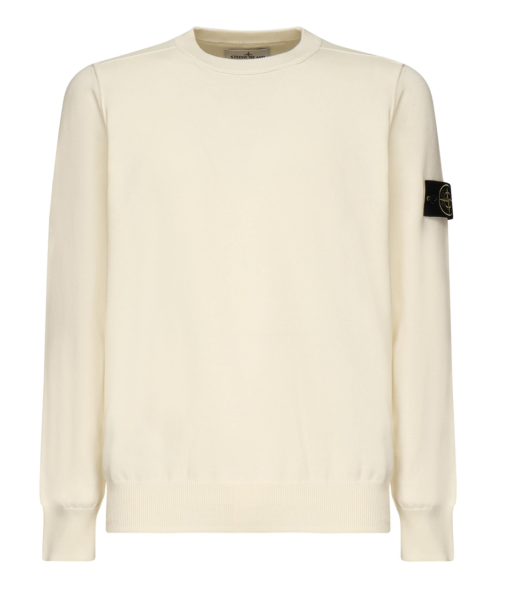 Maglione girocollo con cuciture overlock e costine K1S155100053 S00B2V0093 STONE ISLAND 