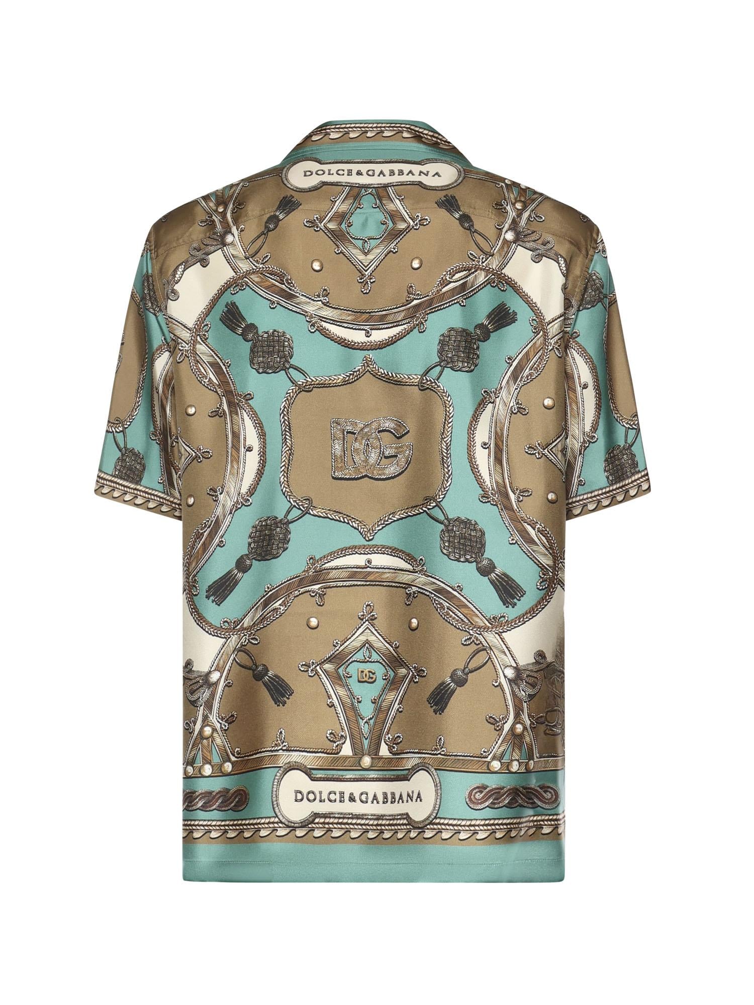 Camicia in twill di seta con stampa cargo G5JH9T HI12CHV5XH DOLCE & GABBANA 