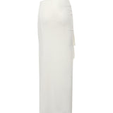 Gonna lunga Crystal in maglia a coste 25044334 WHITE CHRISTOPHER ESBER 