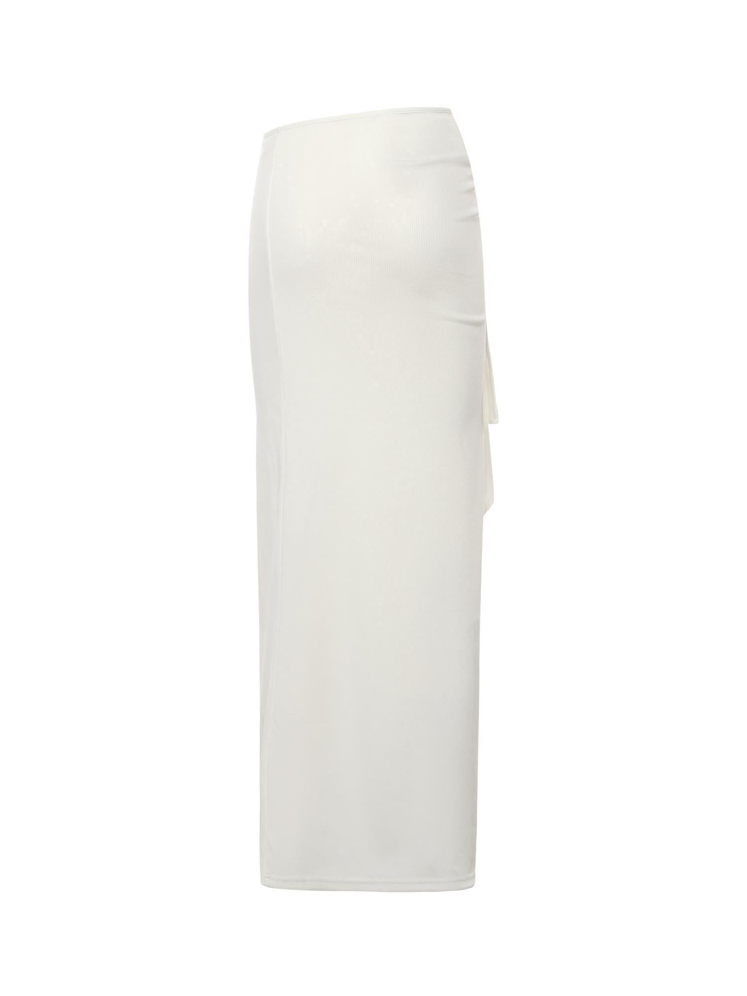 Gonna lunga Crystal in maglia a coste 25044334 WHITE CHRISTOPHER ESBER 