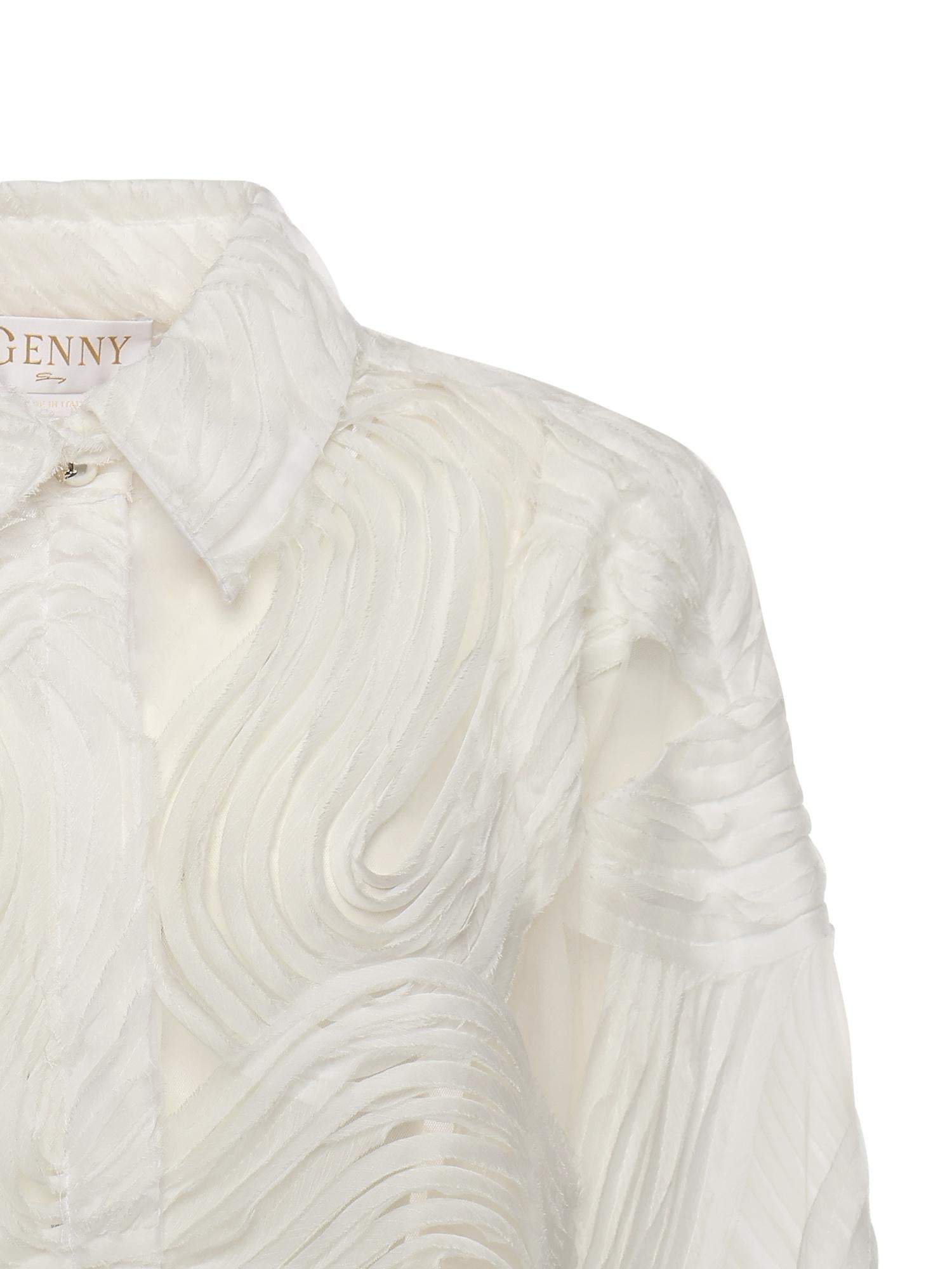 Camicia in tulle ricamato 79AAL644 JR008003 GENNY 