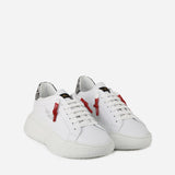 Sneakers Nemesis in nappa con lacci cerati NEMESIS2 PYTHONWHITE GIULIANO GALIANO 