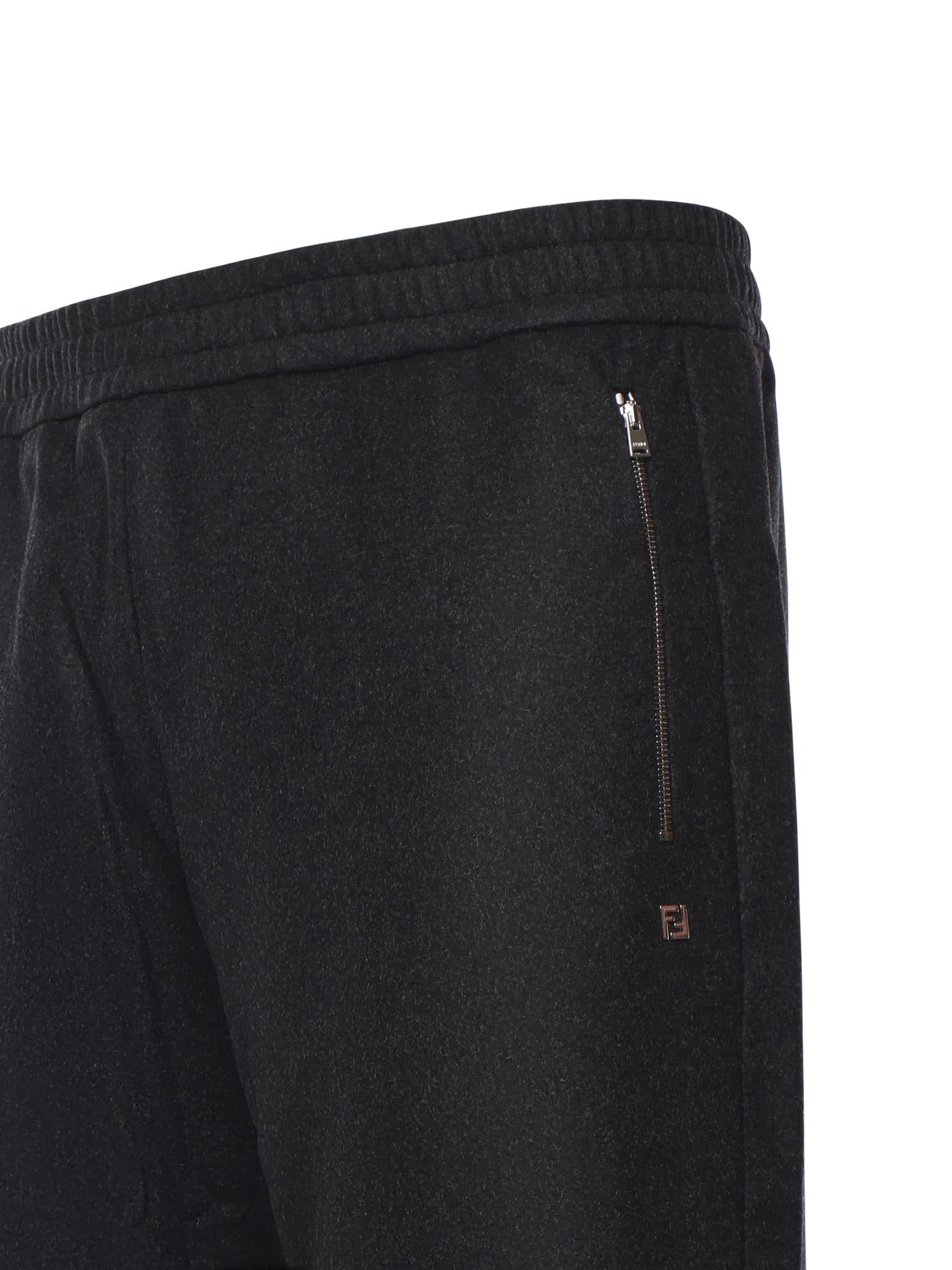 Pantaloni jogging in cashmere FAB935 AVINF0TY6 FENDI 