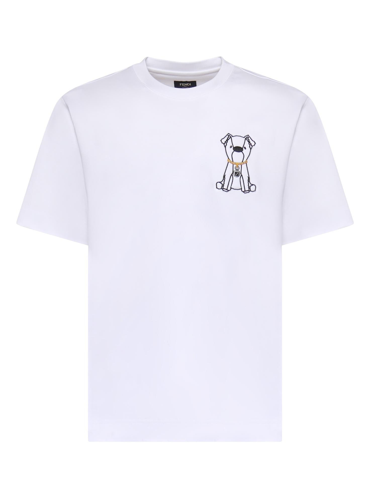 T-shirt in cotone FY0936 AW0NF0QA0 FENDI 