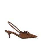 Décolleté slingback in suede con fiocco 5I474E 008F0316 MIU MIU 