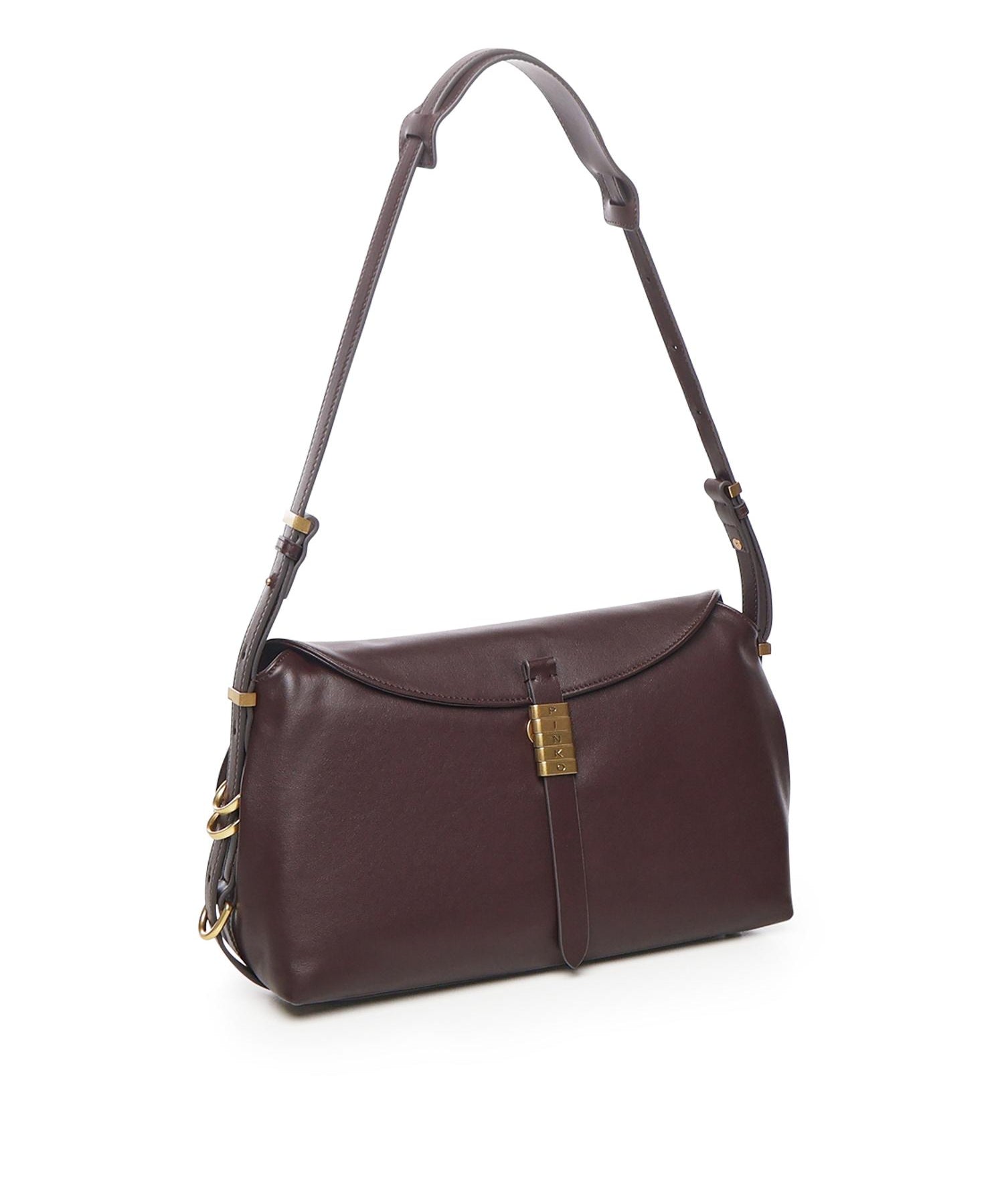 Borsa a spalla Saddle Horizontal media in pelle 105049 A1ZXLA7Q PINKO 