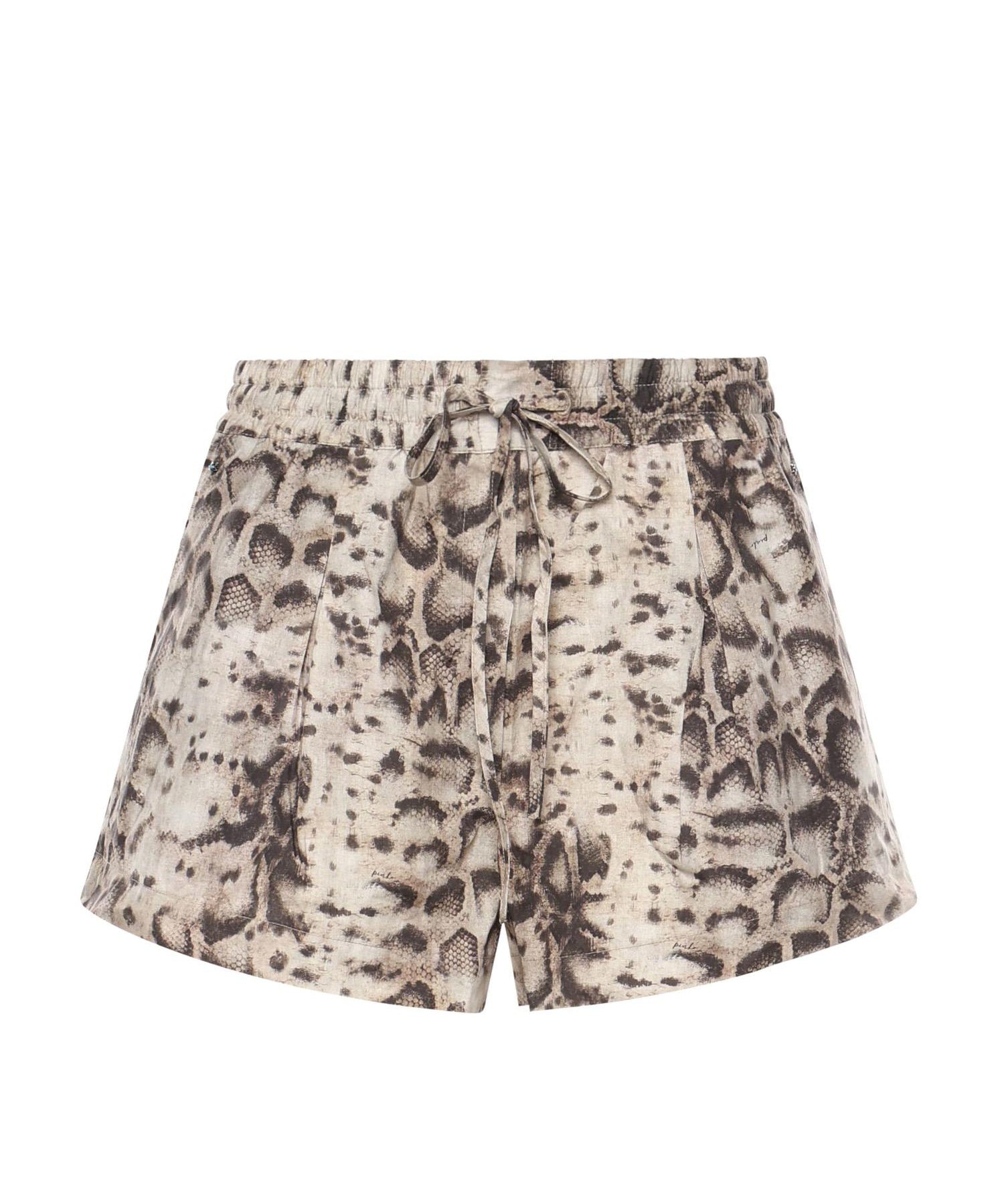 Shorts con motivo snake in cotone 106964 A3B1CZ9 PINKO 