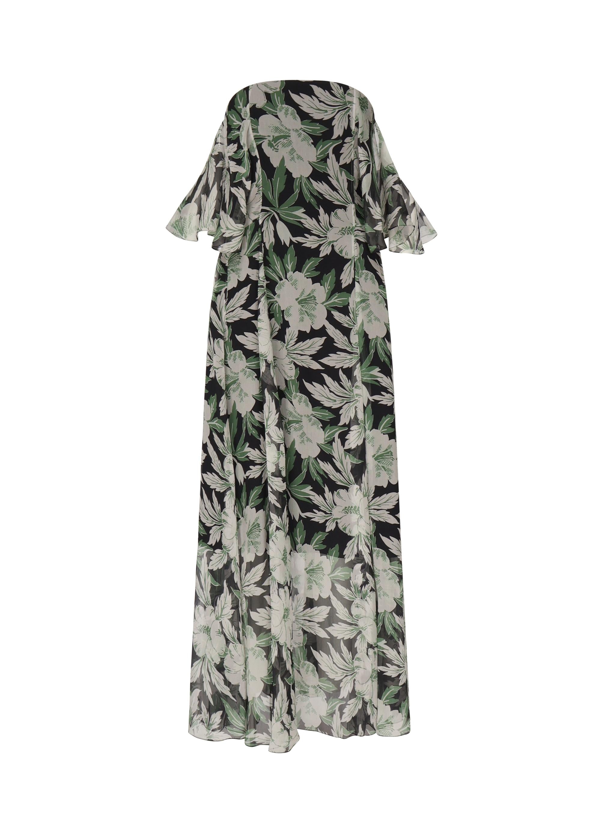 Abito in seta con stampa floreale S540Y09XS5 9990 LOEWE 