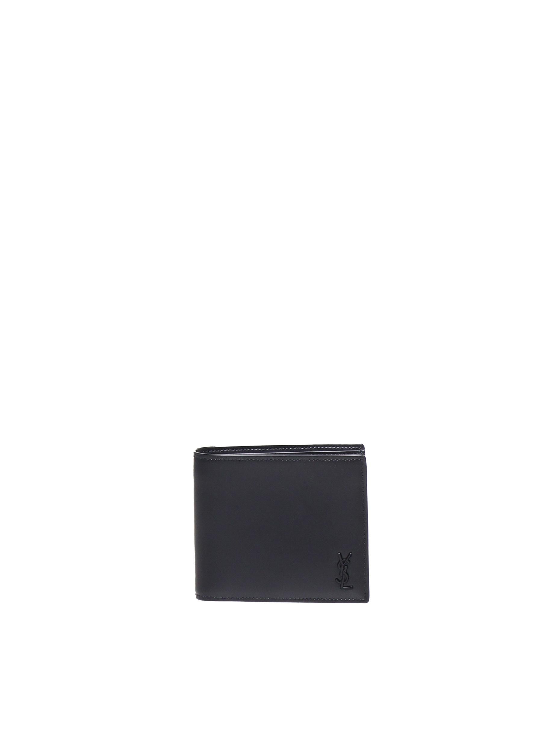 Portafogli Tiny Cassandre east/west in pelle 607727 1JB0U1000 SAINT LAURENT 