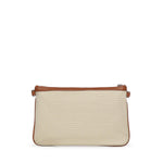 Clutch Responsible con logo 73BS9N004 RESPONSIBLEOFF WHITE/CUOIO V° 73 