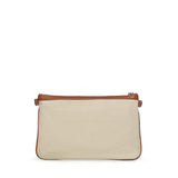 Clutch Responsible con logo 73BS9N004 RESPONSIBLEOFF WHITE/CUOIO V° 73 