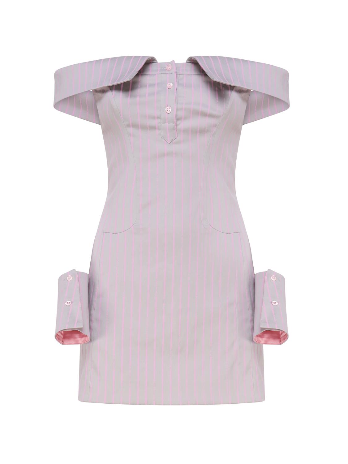Abito Blake SS24RTWDR094 STRETCH COTTONGREY/PINK PINSTRIPE POSTER GIRL 