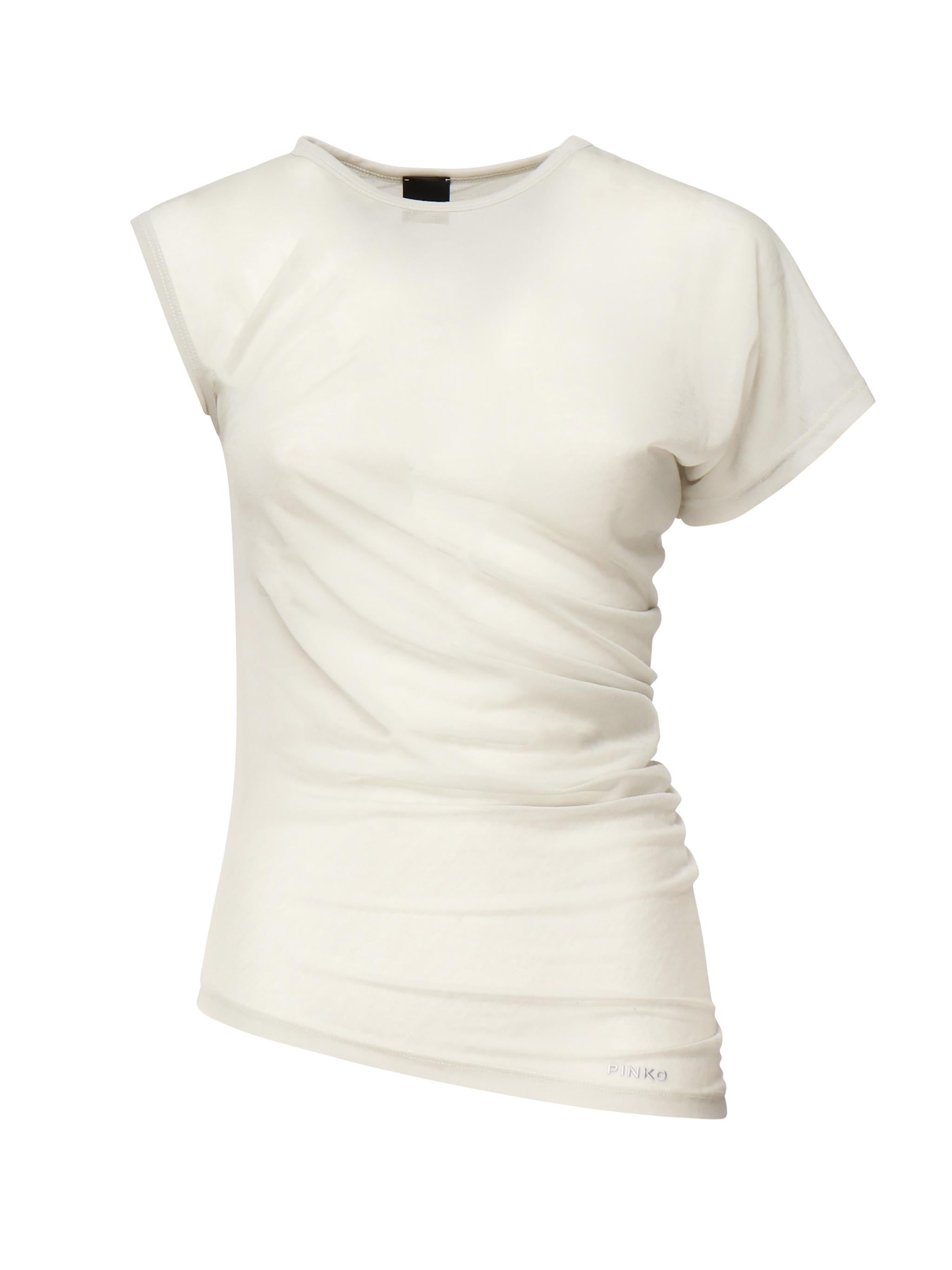 Maglia asimmetrica jersey 104652 A2CLI12 PINKO 