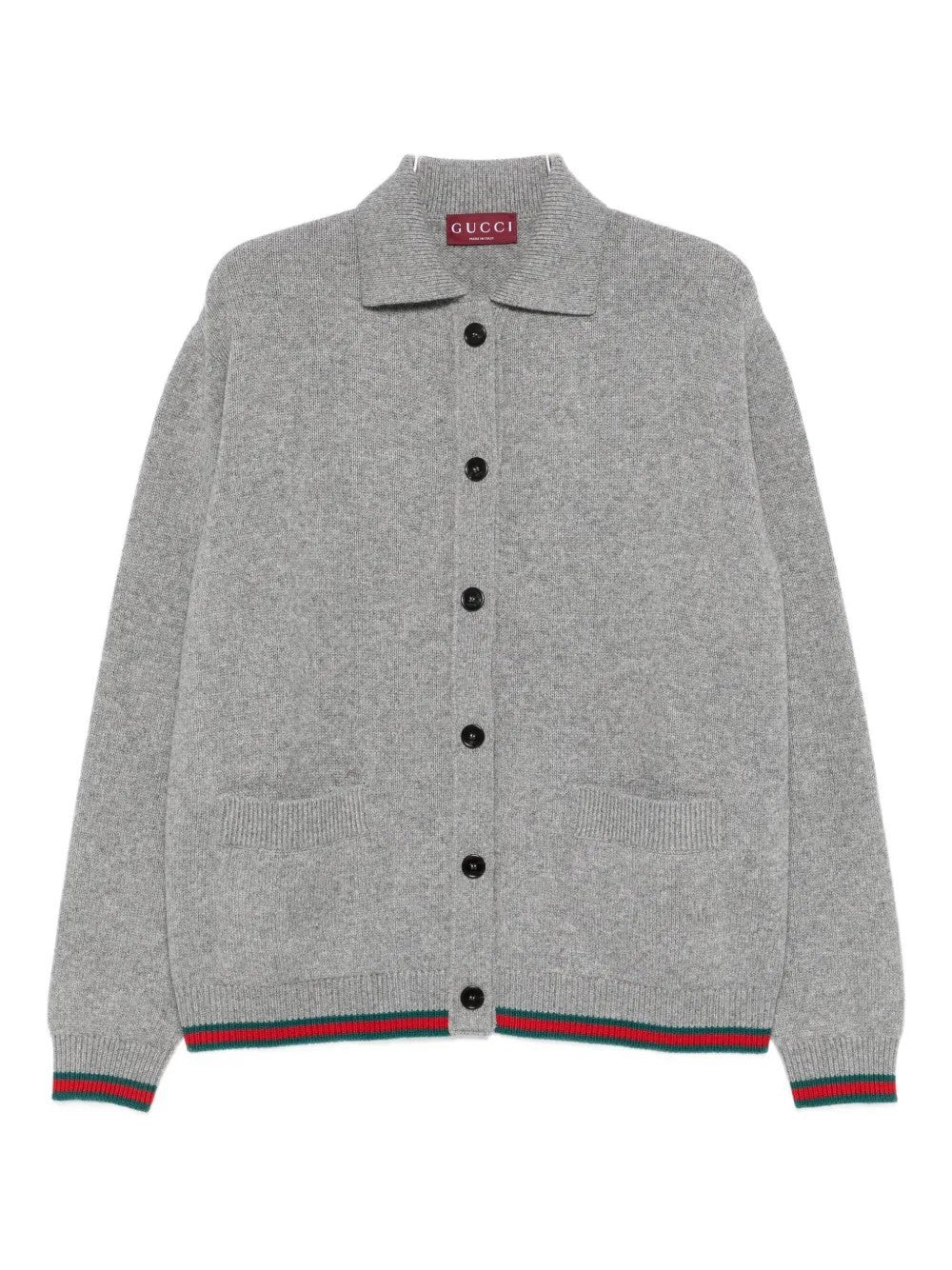 Cardigan L/S POLO/NK CRDGN URBAN GREY/MC 848257 XKE92 1084 1084 GUCCI
