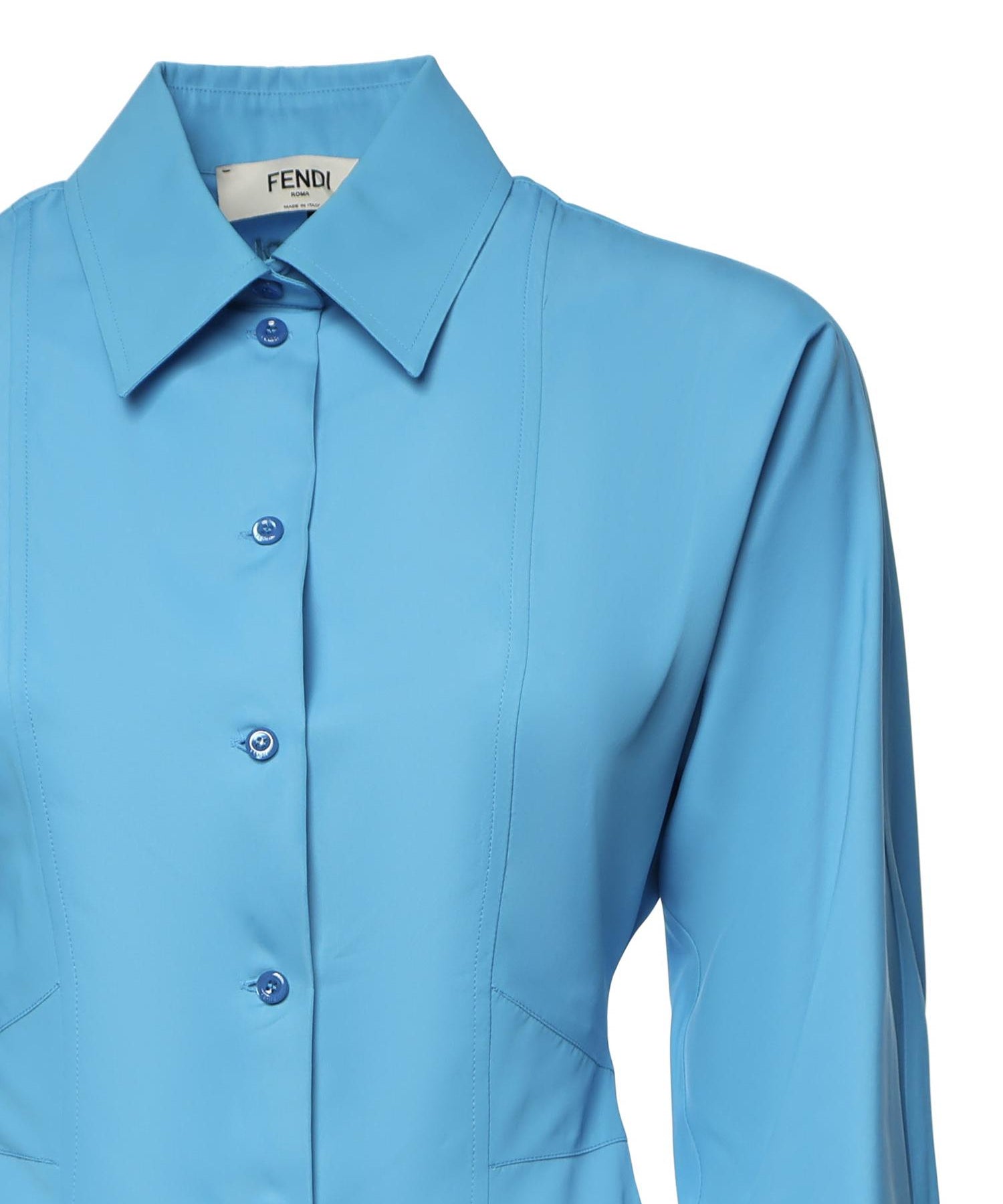 Abito chemisier in viscosa tecnica FDD537 AW9BF1W0L FENDI 