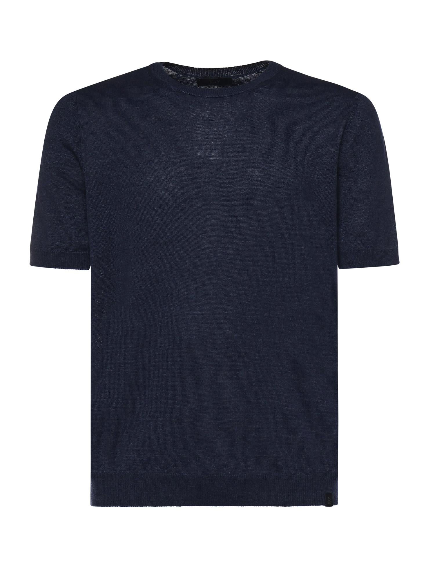 T-shirt in lino e cotone NMMC1522420WYK U604 FAY 