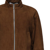 Giacca arrotondata in pelle scamosciata AA9V0382L017B 701 ALAIA 