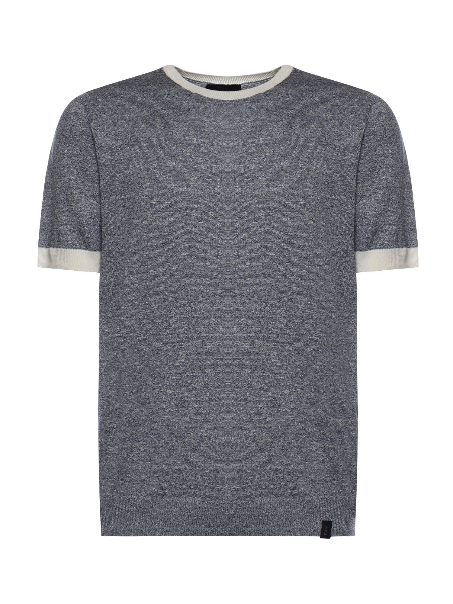 T-shirt in lino e cotone NMMC1522420WYK 11G2 FAY 