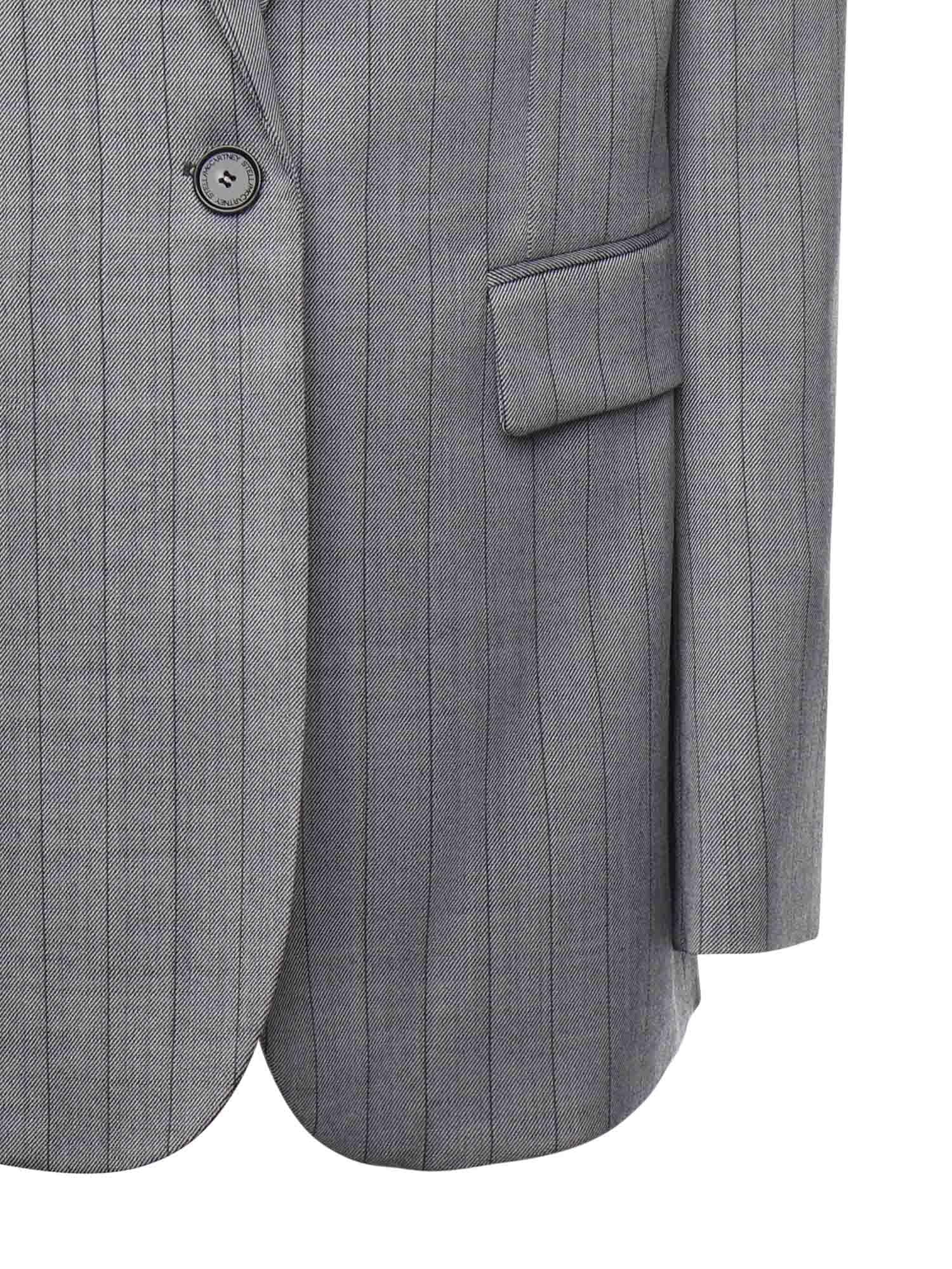 Giacca monopetto con motivo gessato 650139 3GR6501202 STELLA McCARTNEY 