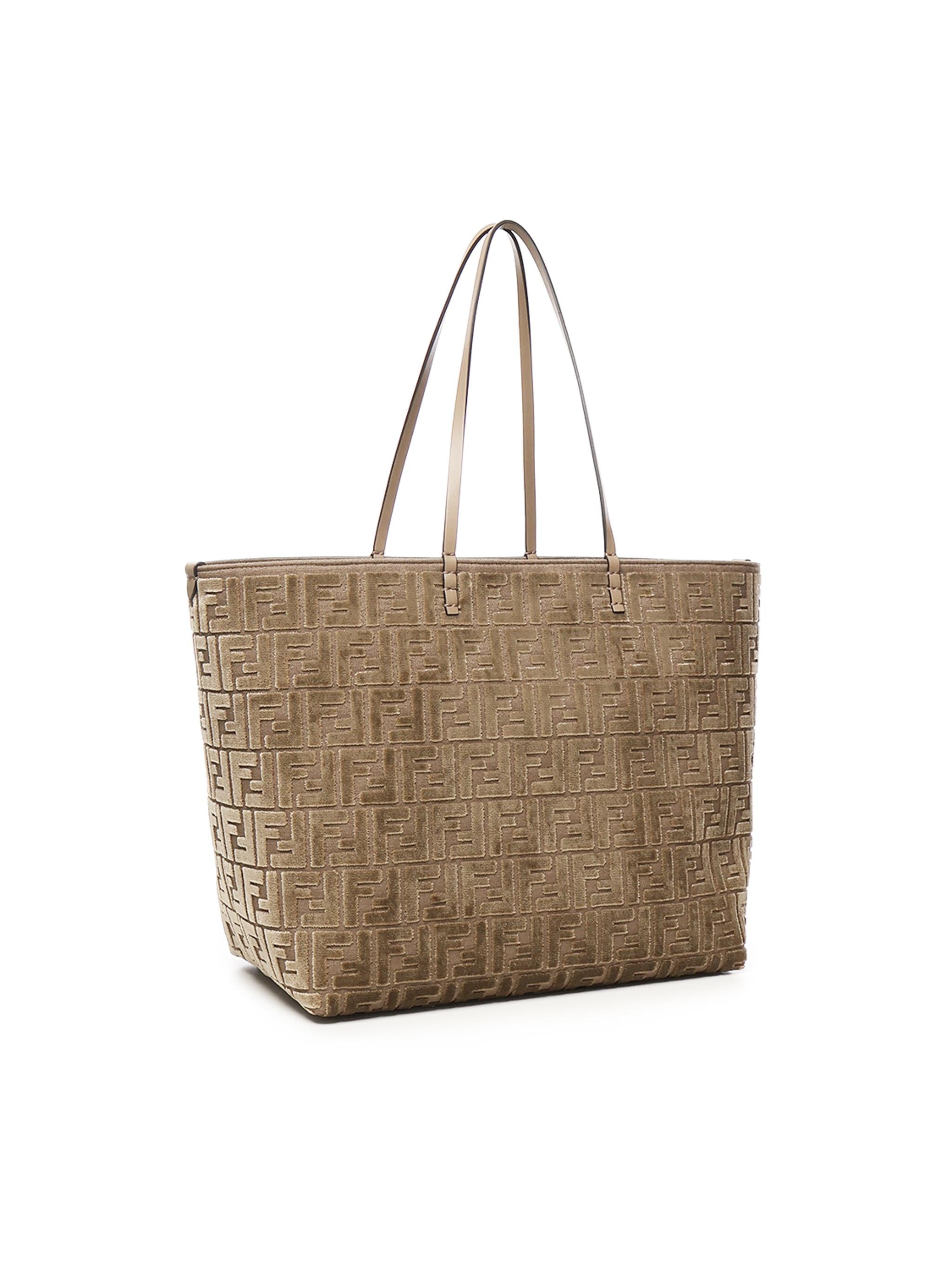 Tote bag velluto FF jacquard 8BH425 AT14F1QDO FENDI 