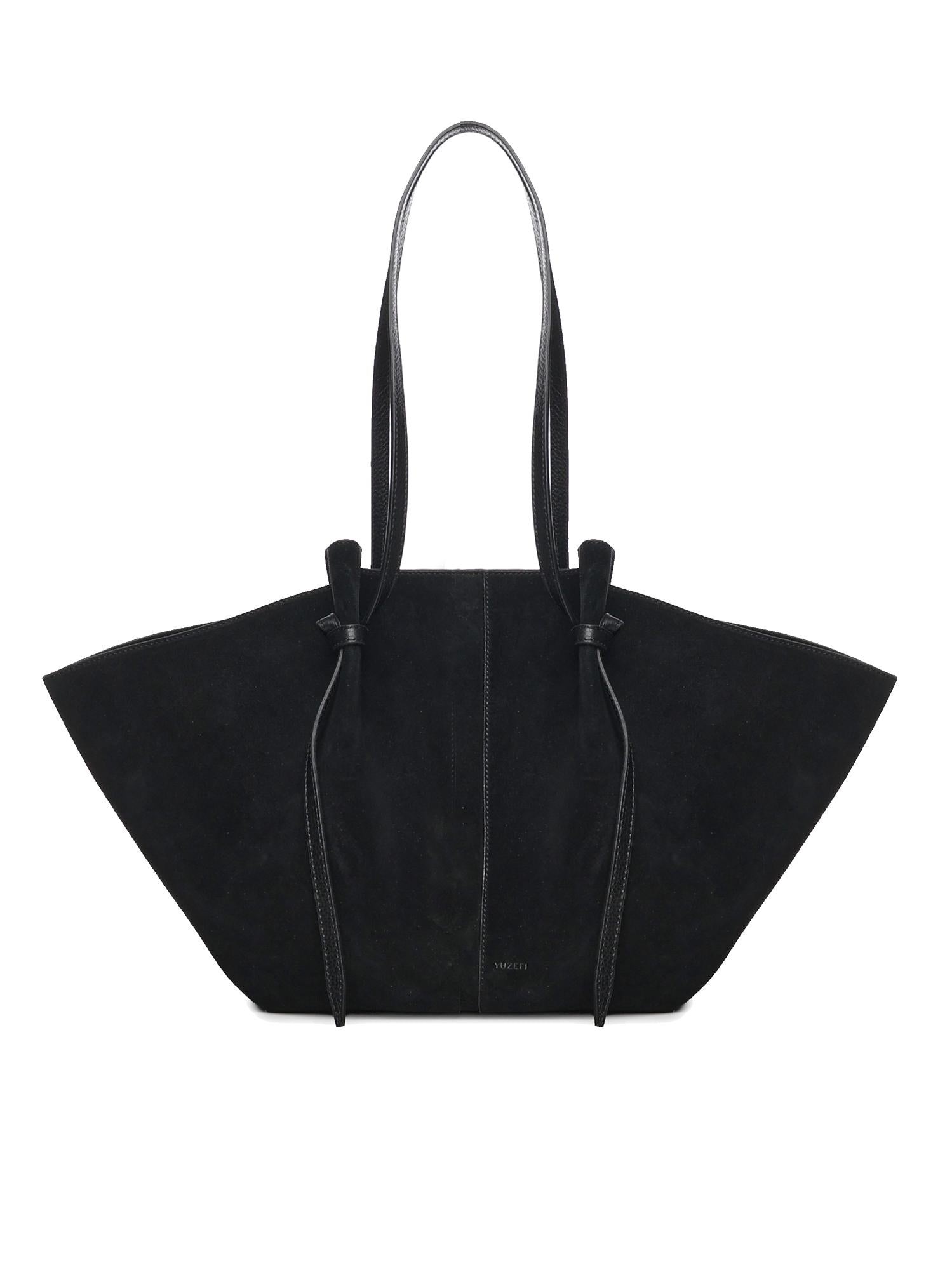 Borsa tote Mochi in pelle scamosciata LARGE MOCHI SUEDE BLACK YUZEFI 
