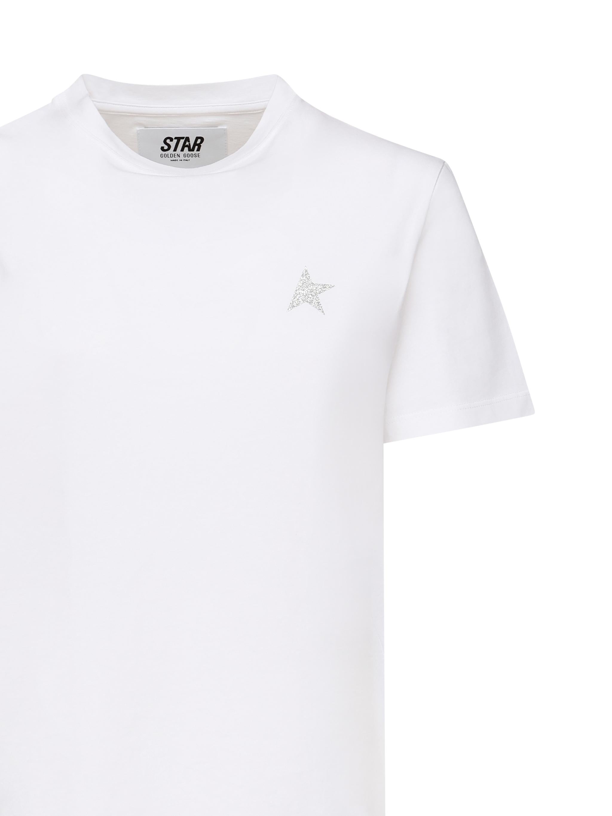 T-SHIRT IN COTONE CON LOGO GWP01220 P00059480185 GOLDEN GOOSE 