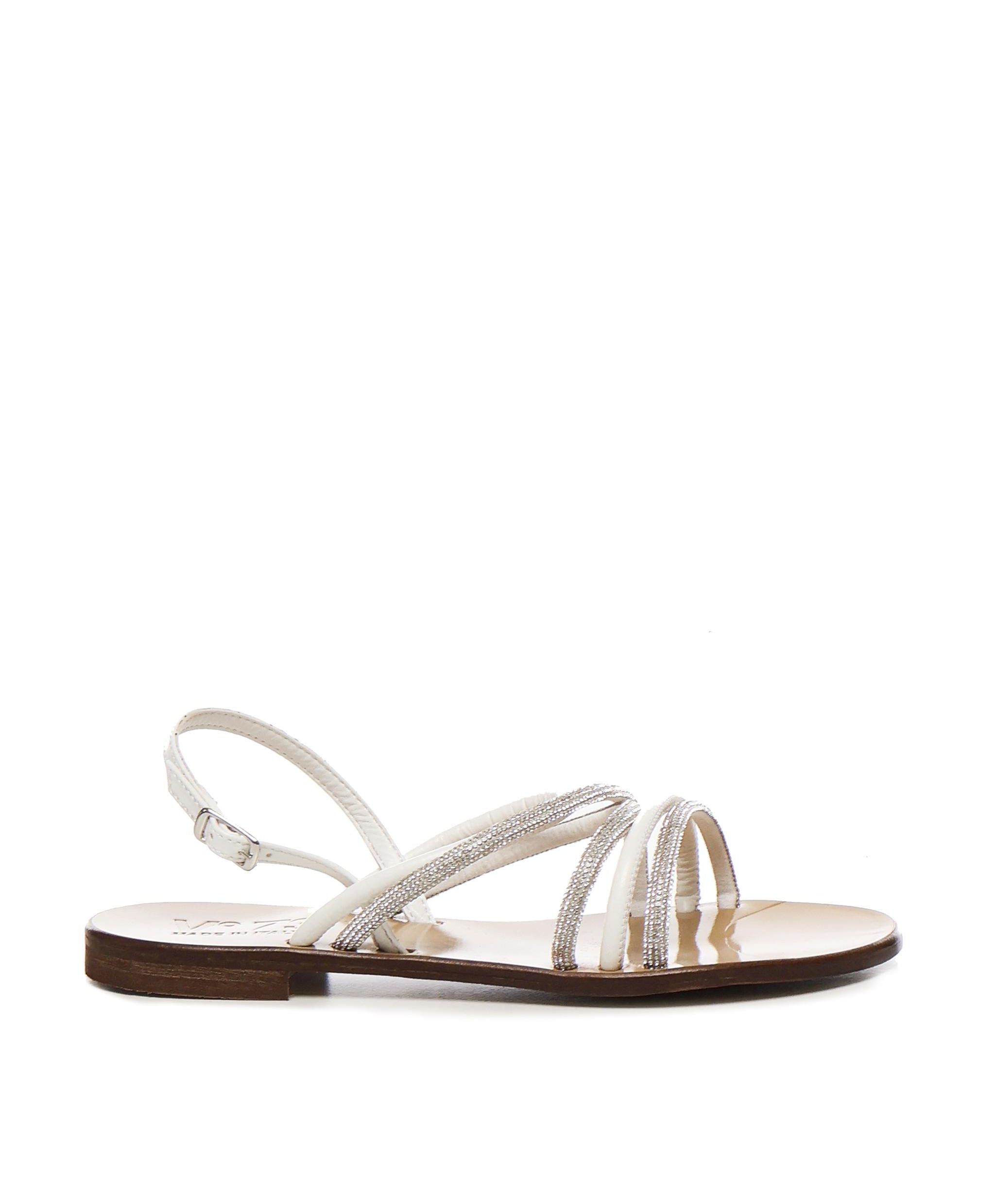 Sandali Fredy cinturino con strass 73SC8V502STR FREDYARGENTO/OFF WHITE V° 73 