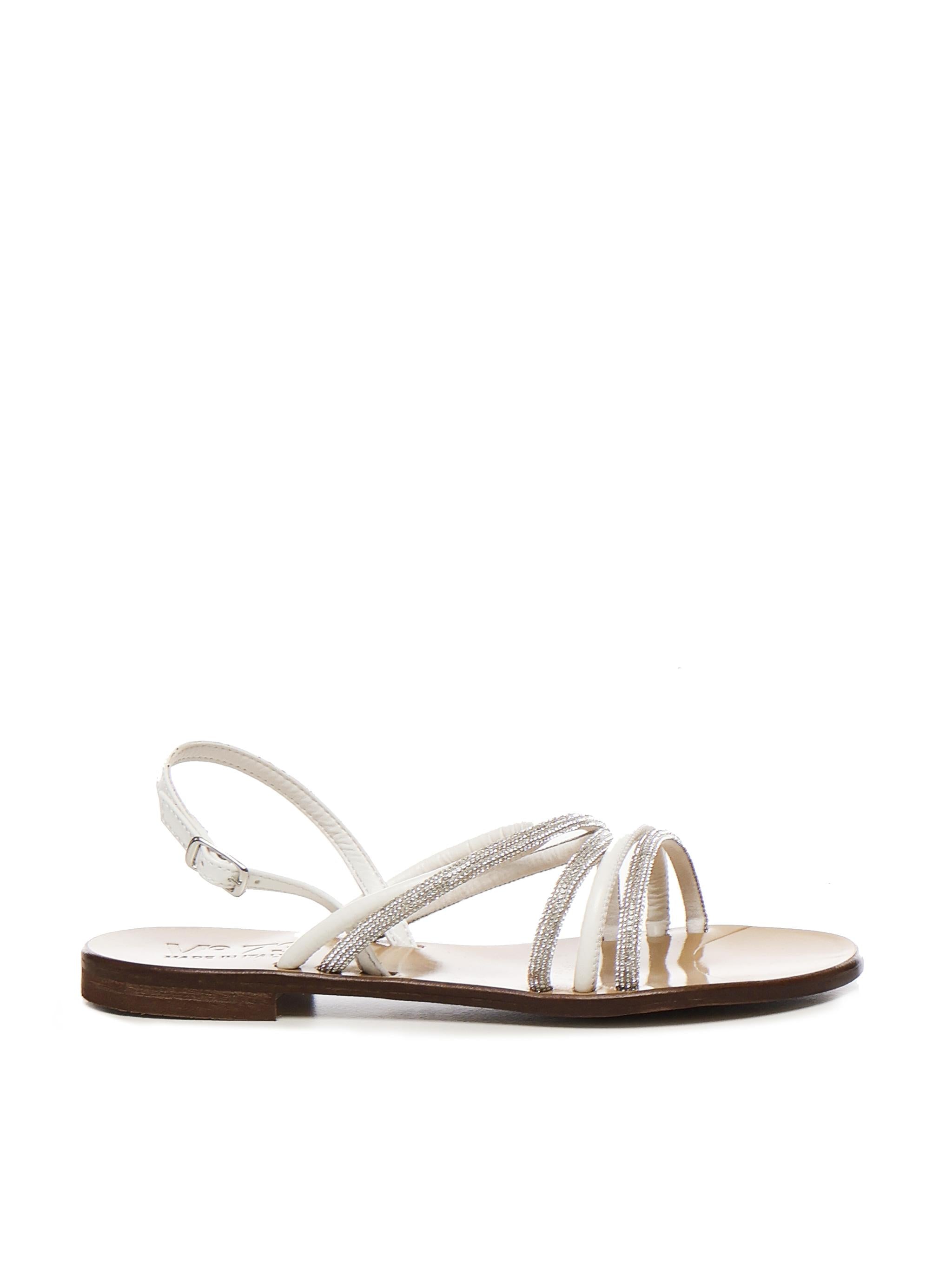 Sandali Fredy cinturino con strass 73SC8V502STR FREDYARGENTO/OFF WHITE V° 73 