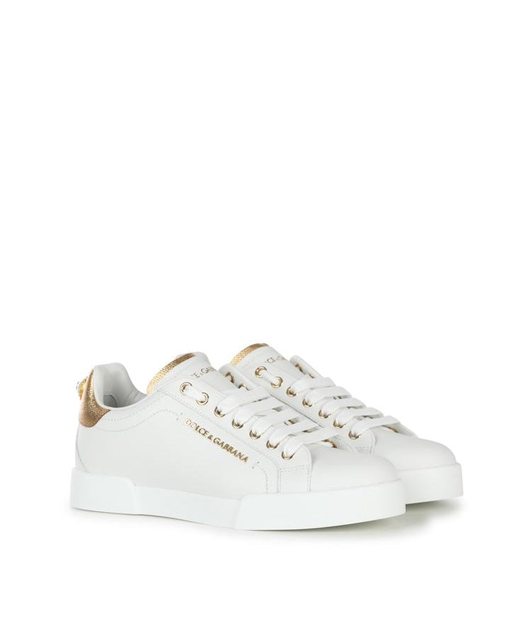 Sneaker Portofino in vitello nappato CK1602 AN2988B996 DOLCE & GABBANA 
