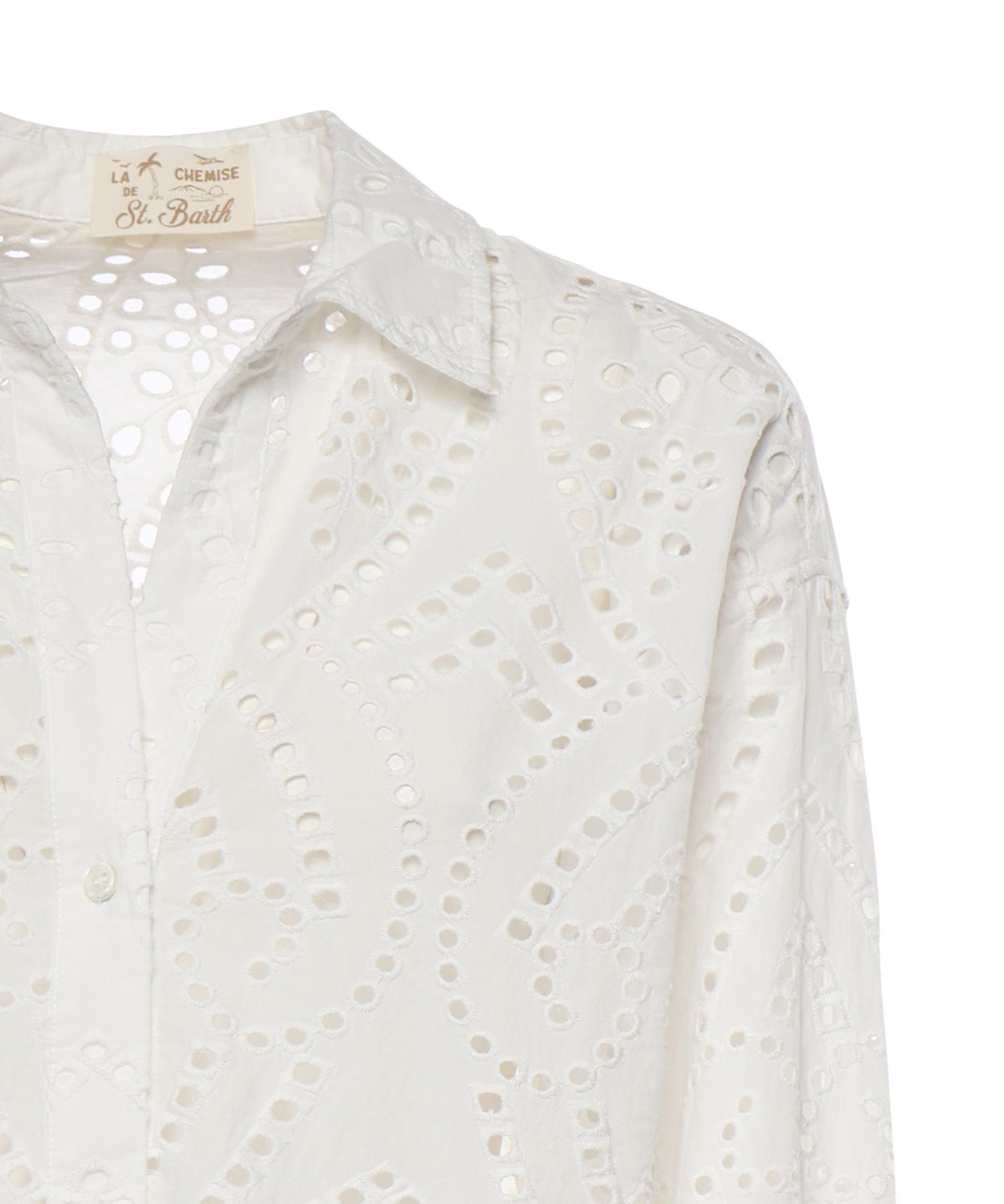 Camicia in cotone sangallo CYS0001 01000L MC2 SAINT BARTH 