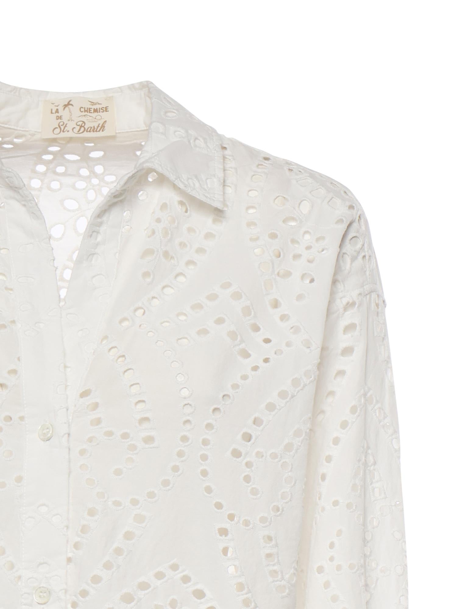 Camicia in cotone sangallo CYS0001 01000L MC2 SAINT BARTH 