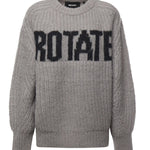 Maglione in misto lana con logo lavorato a maglia 114641 039 ROTATE 