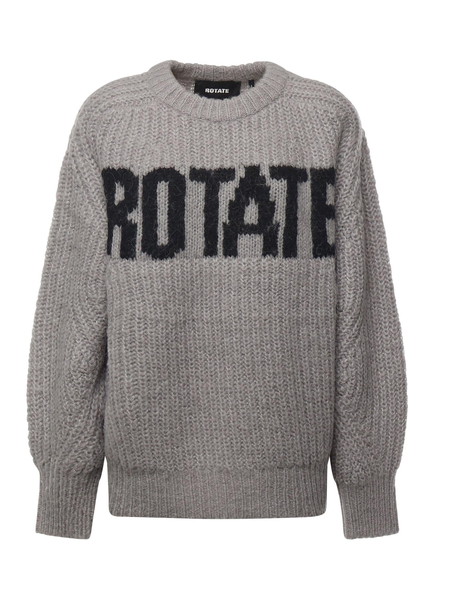 Maglione in misto lana con logo lavorato a maglia 114641 039 ROTATE 