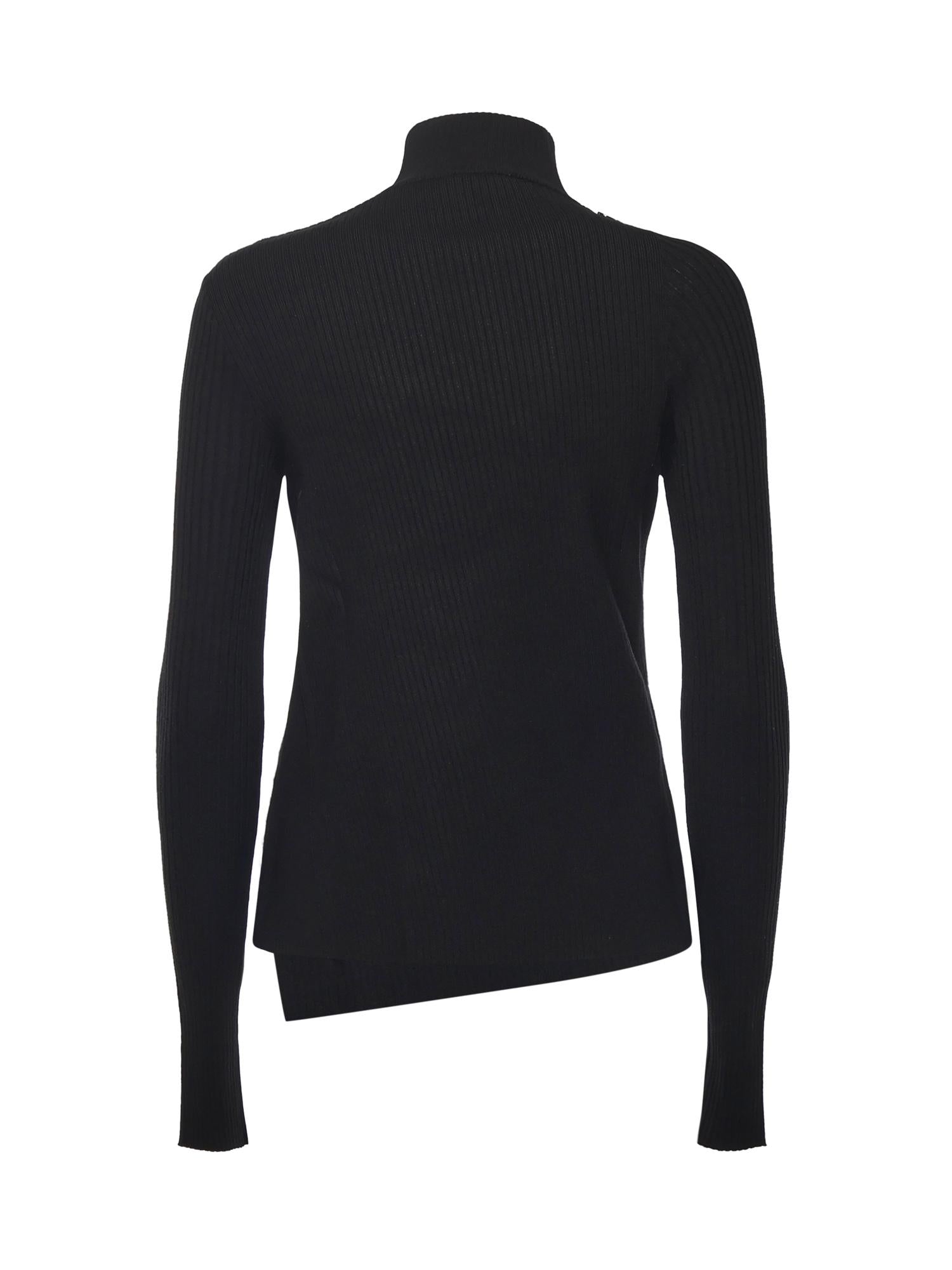 Maglione con bottoni obliqui 425MPU258FI001 9999 COURREGES 