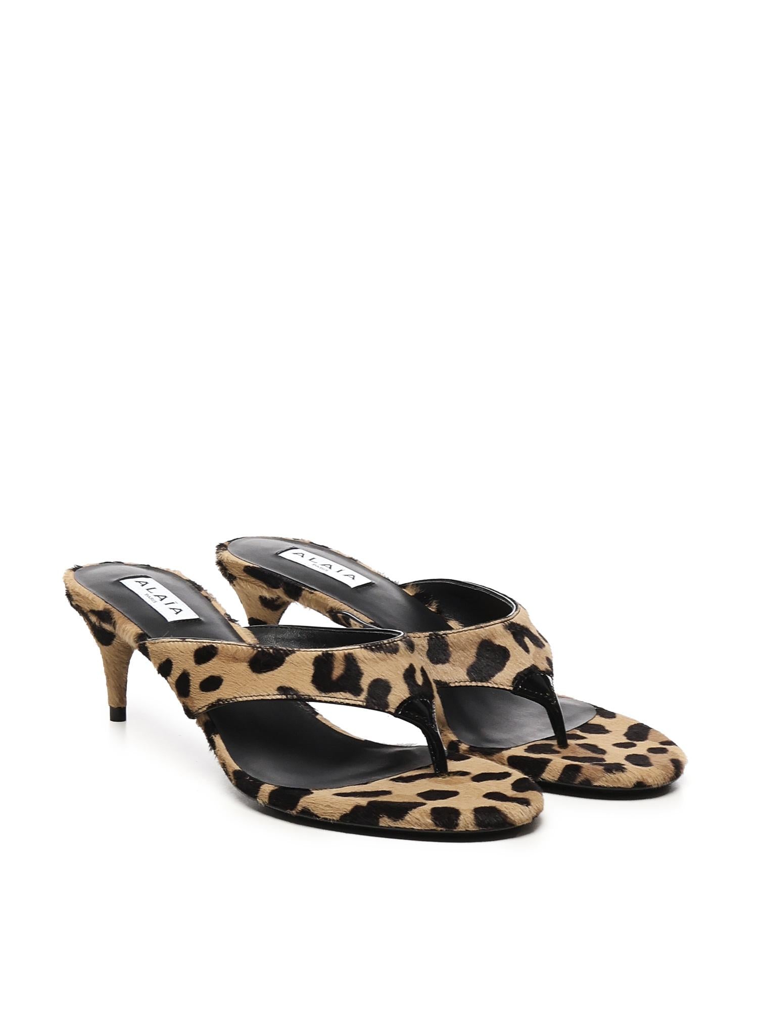 Mules Infradito animalier AA3S132CK205 157 ALAIA 