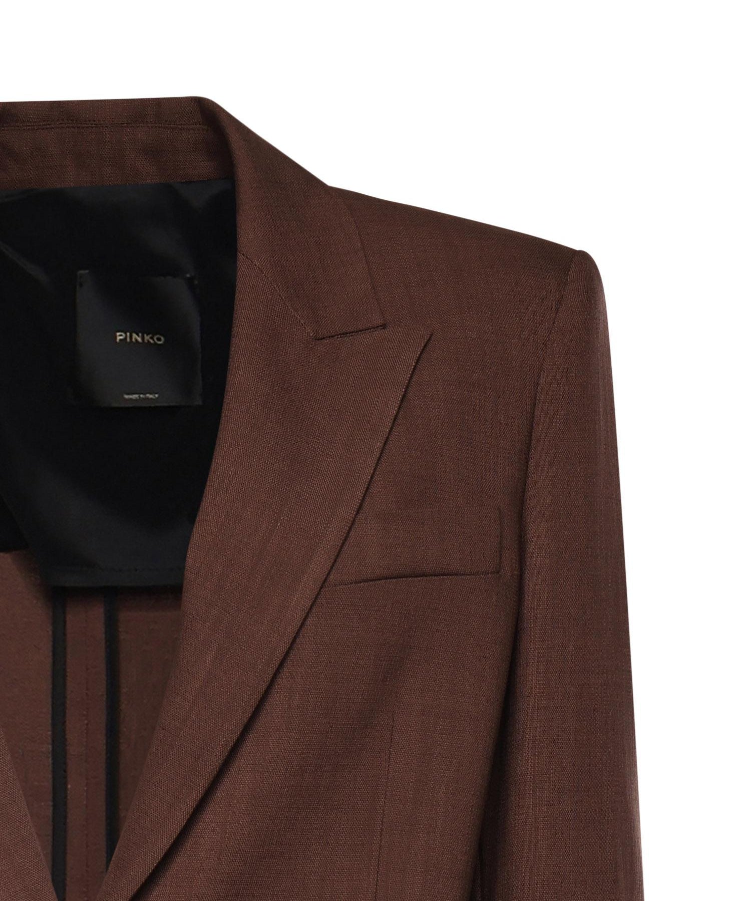 Giacca monopetto effetto rustico 106529 A2W6L78 PINKO 