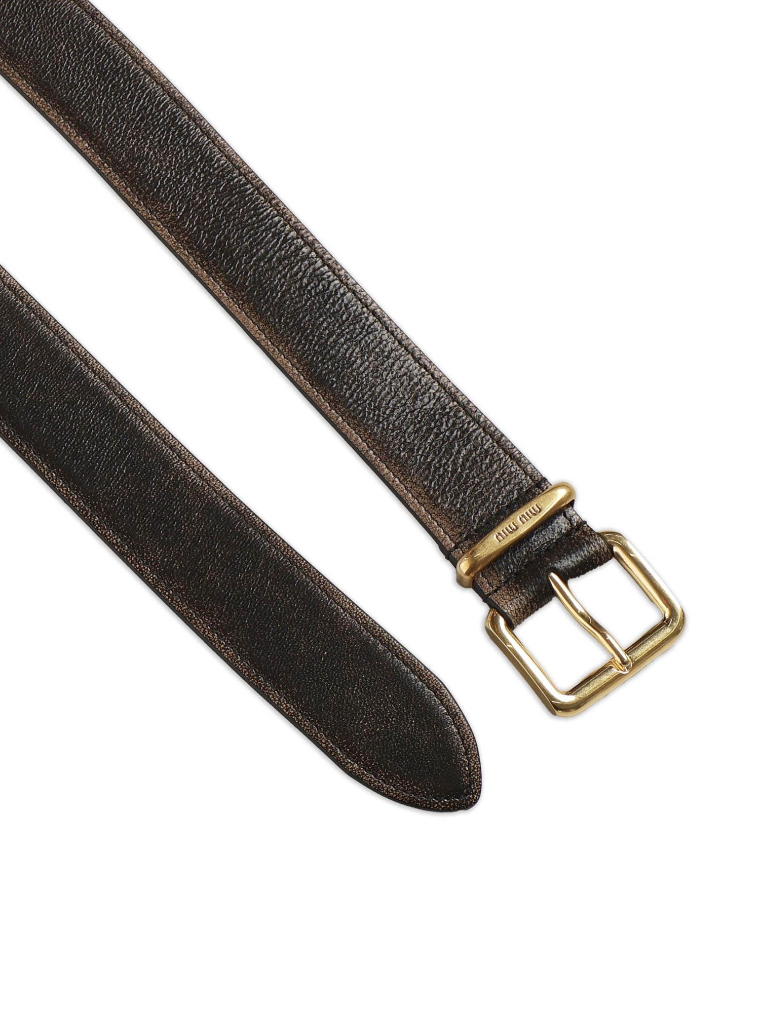 Cintura in pelle 5CC536 2F6PF0201 MIU MIU 
