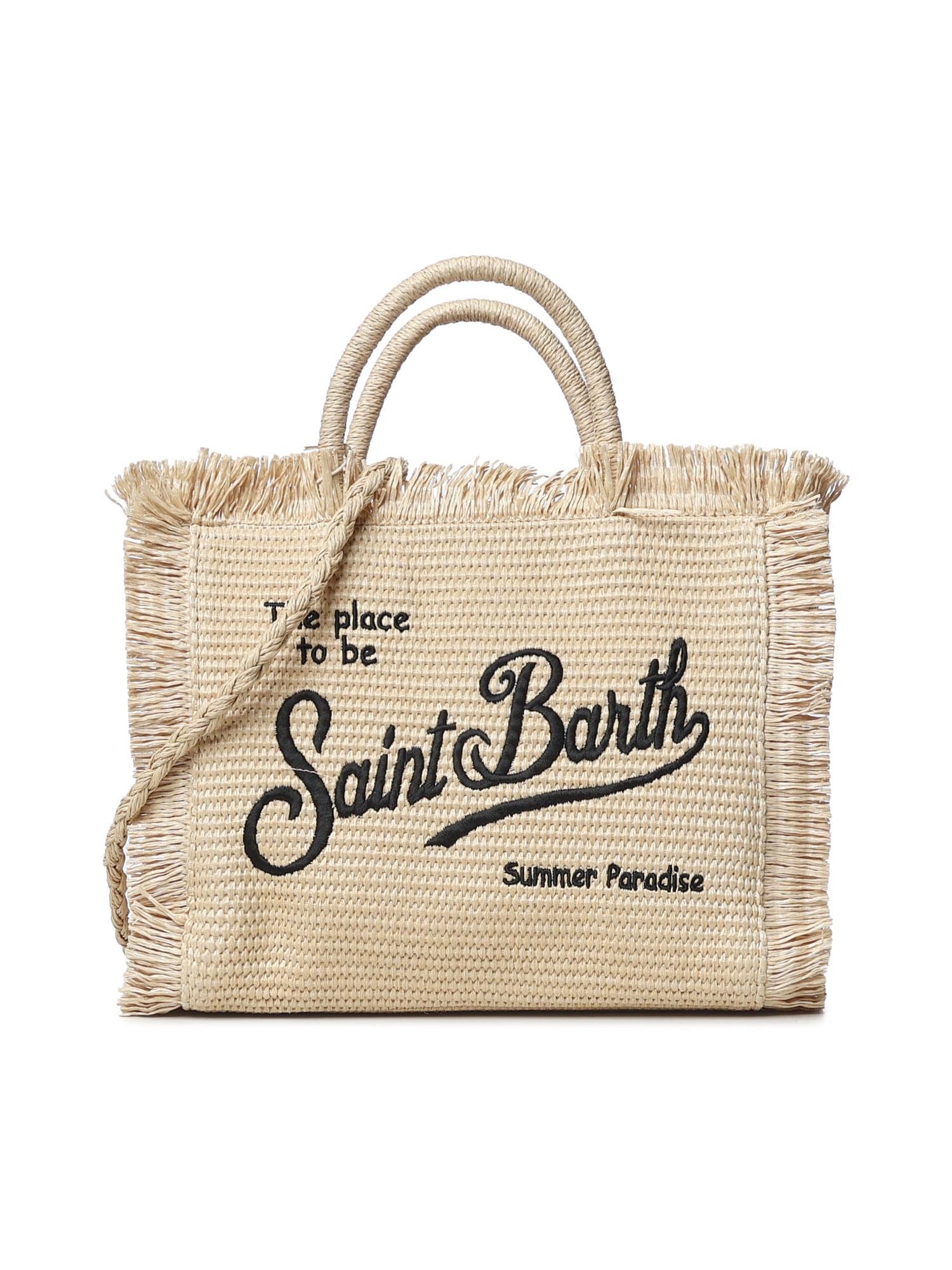 Borsa Colette effetto paglia con logo COL0017 00421L MC2 SAINT BARTH 
