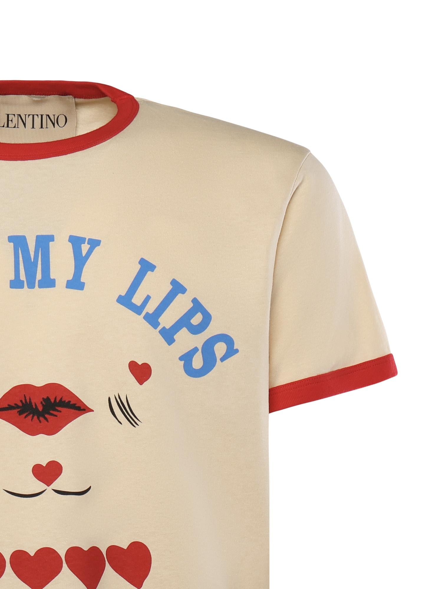 T-shirt in cotone con stampa 8V3MG17D BC7RHK VALENTINO GARAVANI 