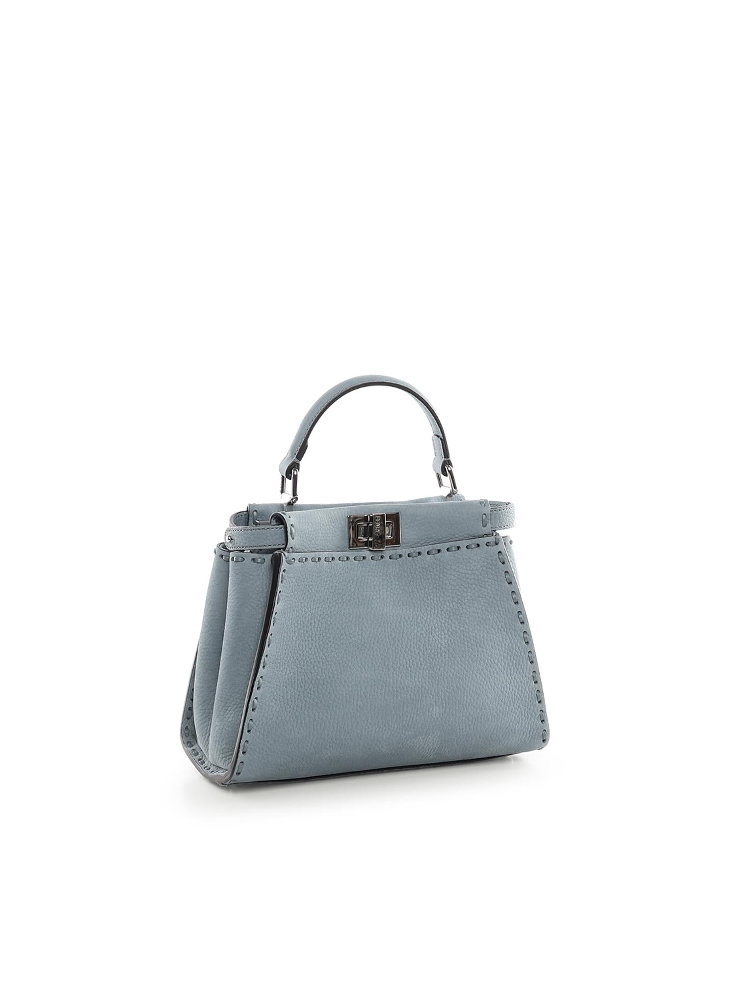 Borsa Peekaboo Mini in nabuk 8BN244 AVQQF1USY FENDI 