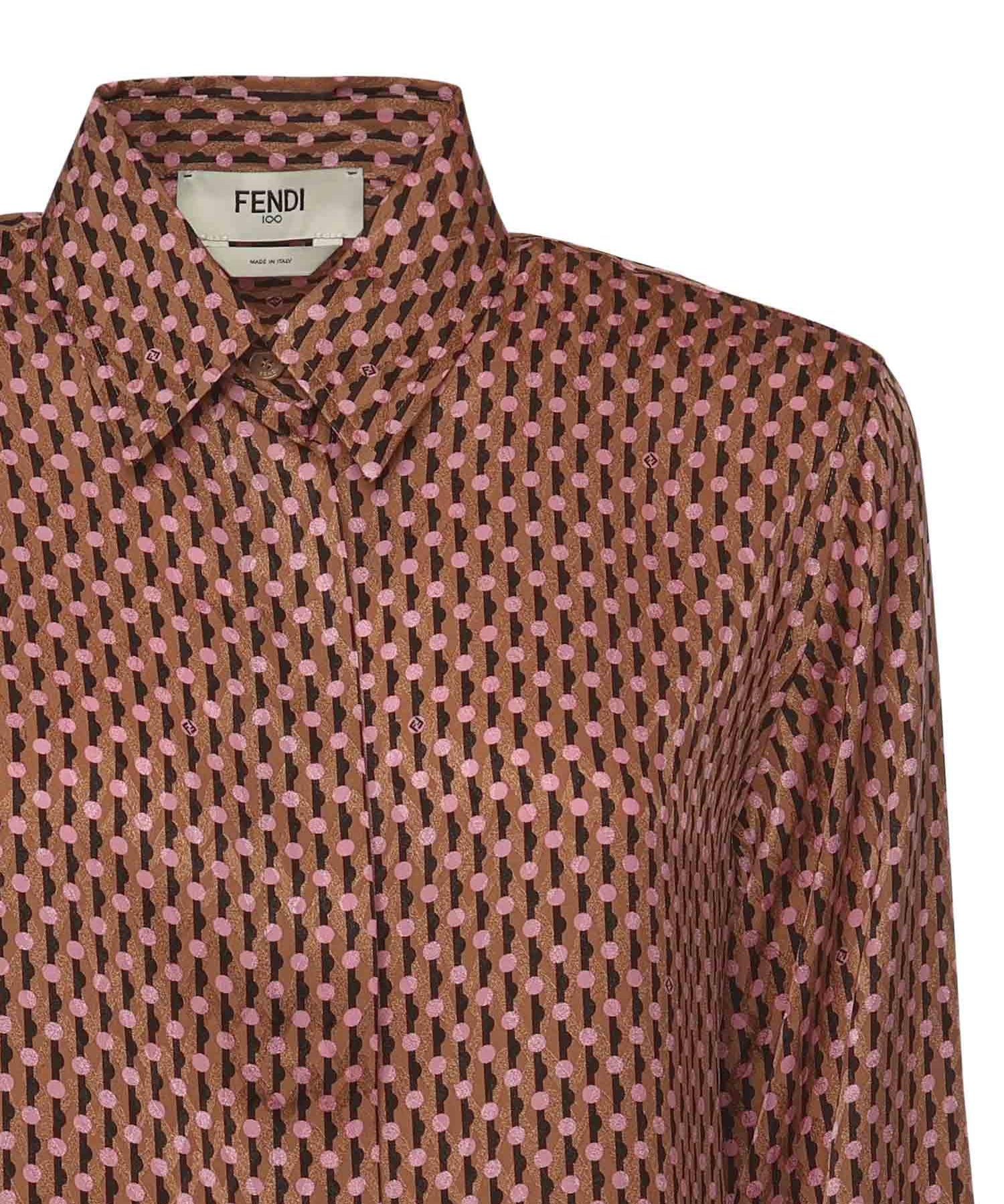 Camicia in seta jacquard Fendi Dots FS8293 AVJ2F1TRM FENDI 