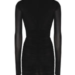 Abito drappeggiato in jersey 732870 Y5G891000 SAINT LAURENT 