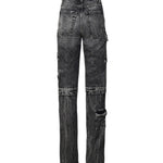 Jeans Bianca effetto aged slim fit con tasche cargo BIANCA 8019 ICON DENIM 