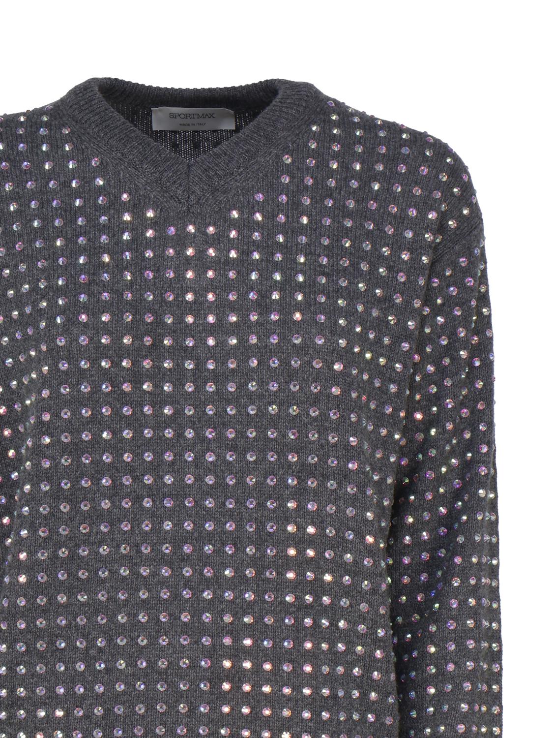 Maglia con strass applicati 2323661133600 UTA001 SPORTMAX 