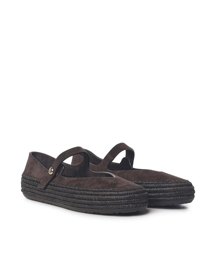 Mary Jane Rio in pelle scamosciata e rafia LBV3466X02 3110 LOEWE 