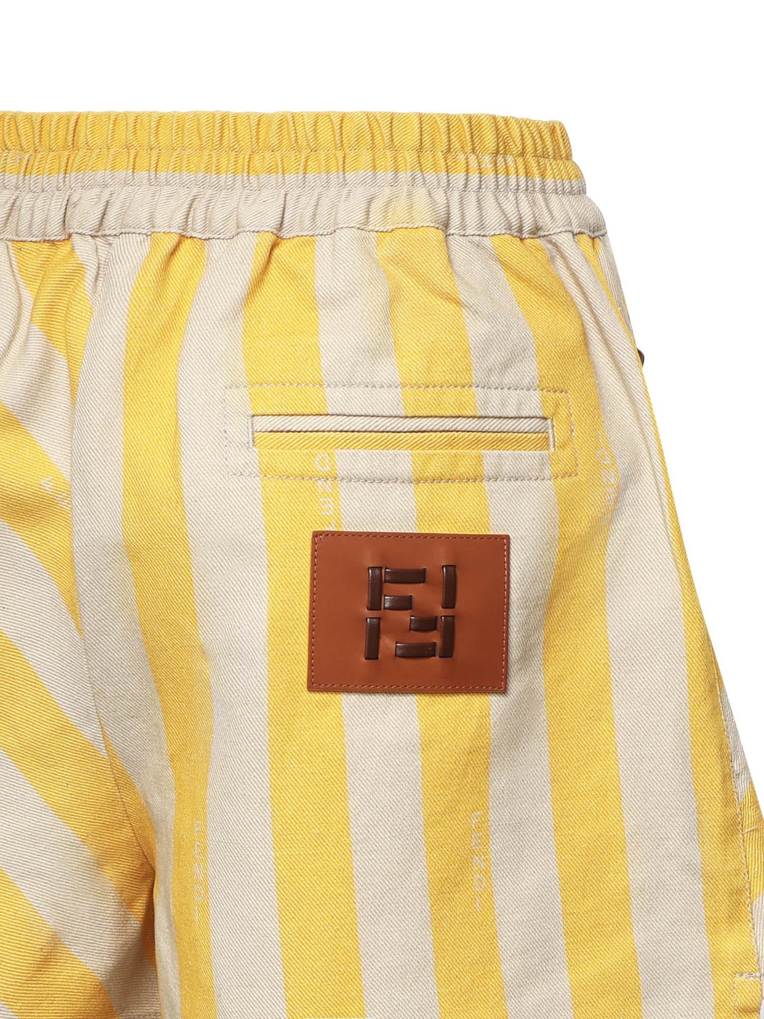 Shorts a righe Pequin FLP896 AOHUF1W0T FENDI 